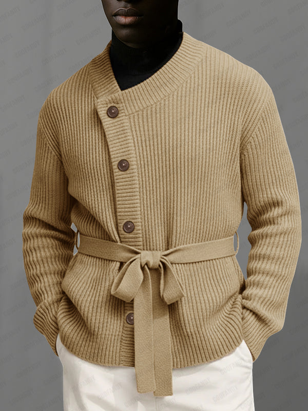 Modern Asymmetric Knit Cardigan