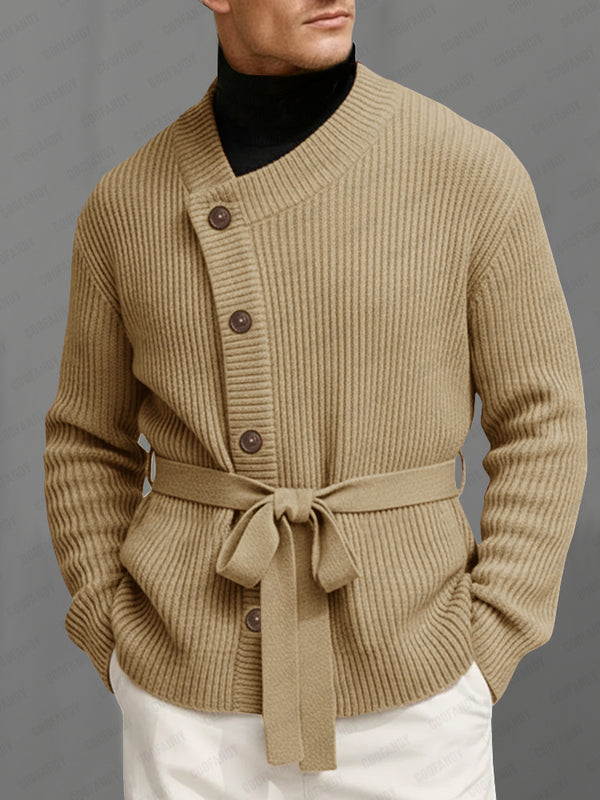 Modern Asymmetric Knit Cardigan