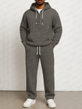 Athleisure Knit Hoodie Sweatpants Set