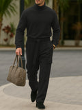 Urban Turtleneck Basic Top Pants Set