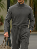 Urban Turtleneck Basic Top Pants Set