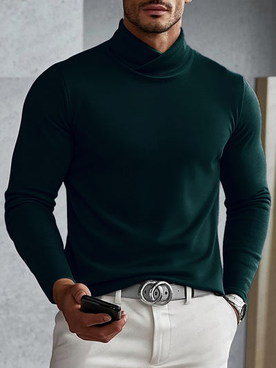 Versatile Soft Cross Turtleneck Undershirt