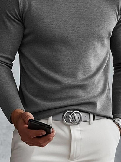 Versatile Soft Cross Turtleneck Undershirt