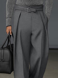 Urban Casual Belted Suit Pants