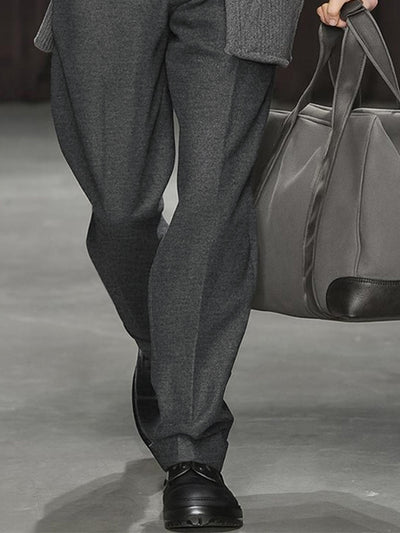 Modern Decorative Button Front Suit Pants