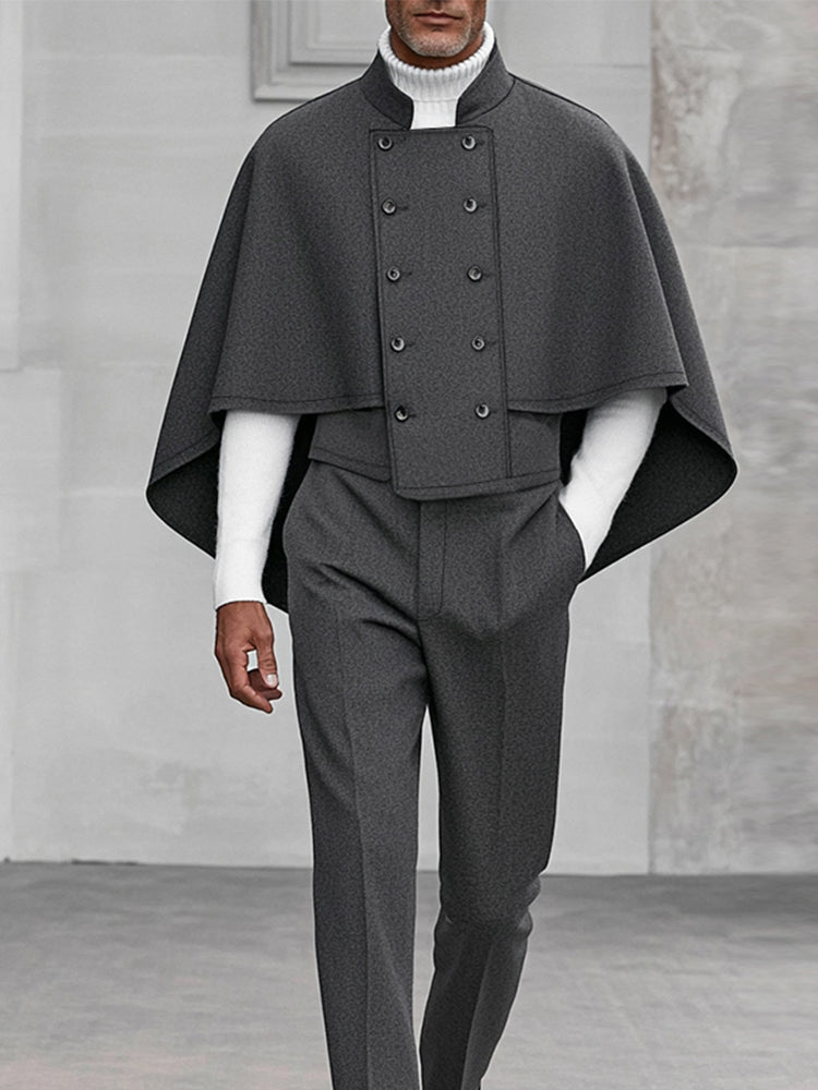 Premium Designer Cape Coat Pants Set