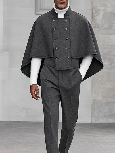 Premium Designer Cape Coat Pants Set