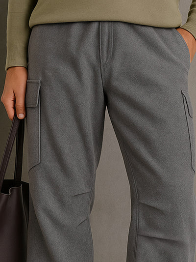 Relaxed Fit Tweed Cargo Pants