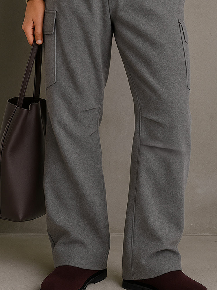 Relaxed Fit Tweed Cargo Pants
