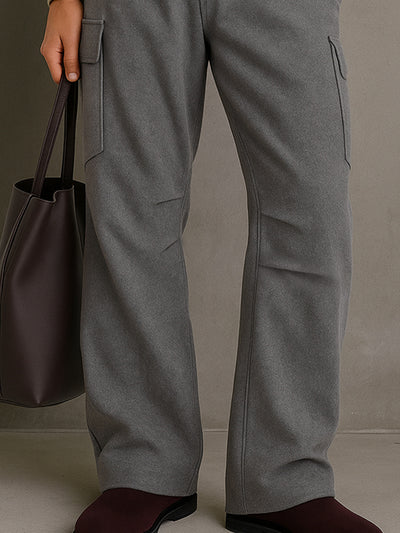 Relaxed Fit Tweed Cargo Pants