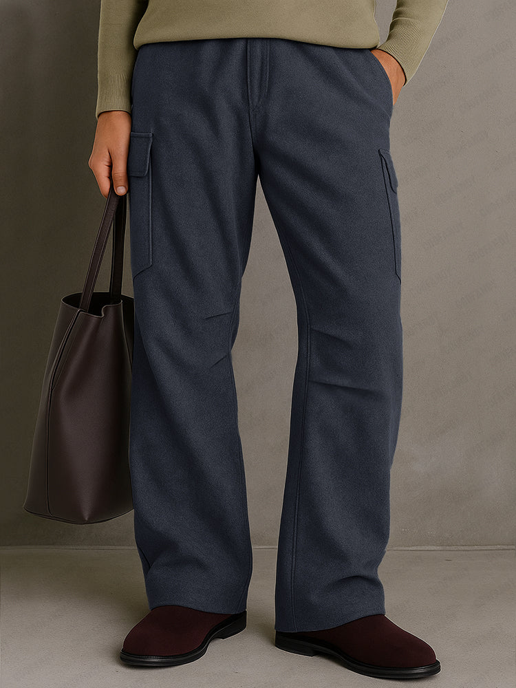 Relaxed Fit Tweed Cargo Pants