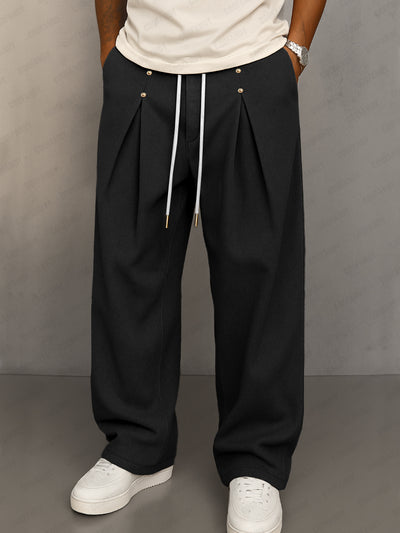 Stylish Decorative Button Casual Pants
