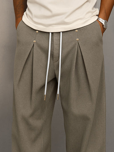 Stylish Decorative Button Casual Pants
