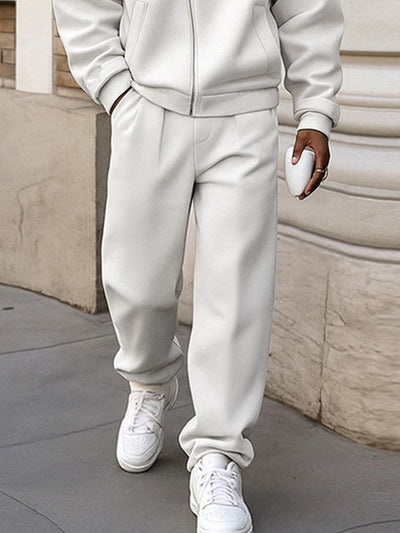 Diagonal Zipper Design Athleisure Set