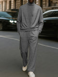 Minimalist Comfort Turtleneck Top Pants Set