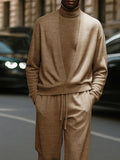 Minimalist Comfort Turtleneck Top Pants Set