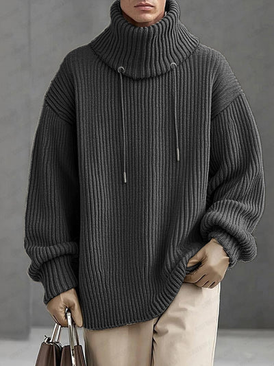 Stylish Relaxed Fit High Neck Sweater