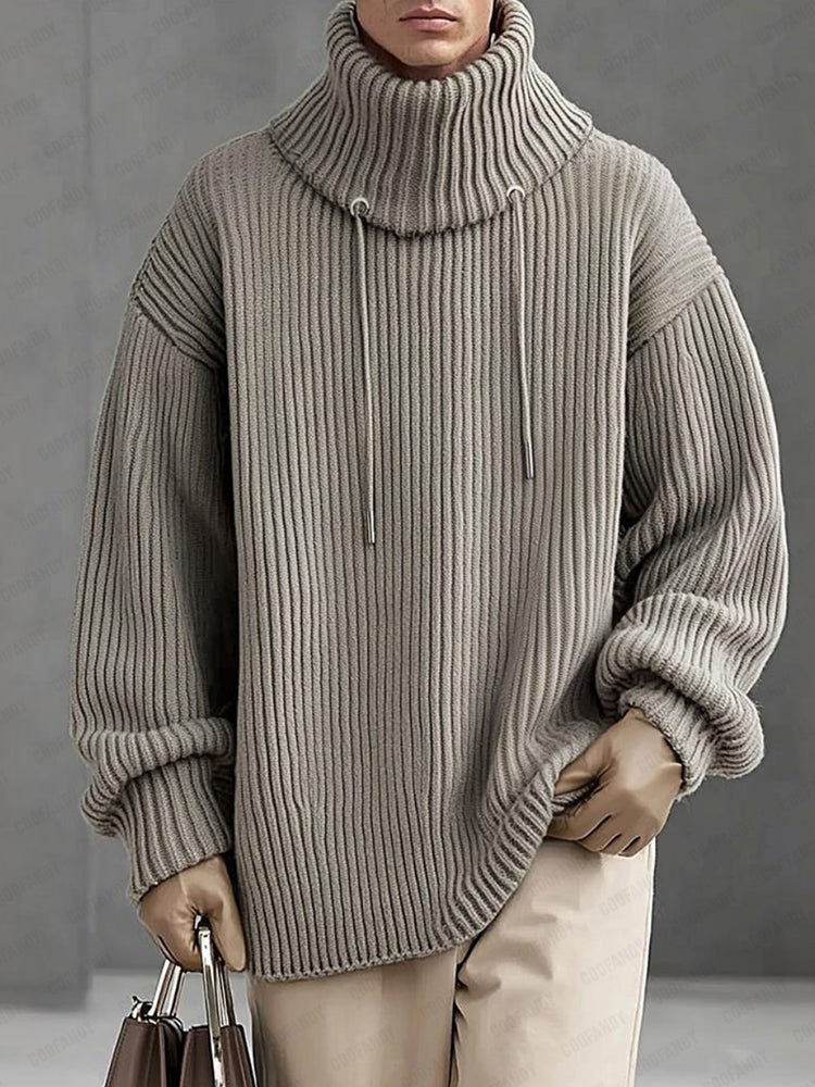 Stylish Relaxed Fit High Neck Sweater
