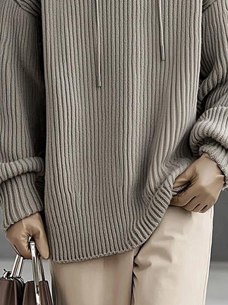 Stylish Relaxed Fit High Neck Sweater
