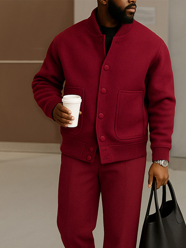 Modern Casual Jacket Pants Set