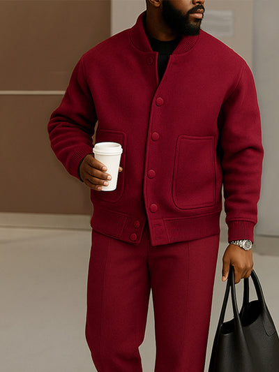 Modern Casual Jacket Pants Set