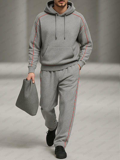 Stylish Lines Design Sweatshirt Set