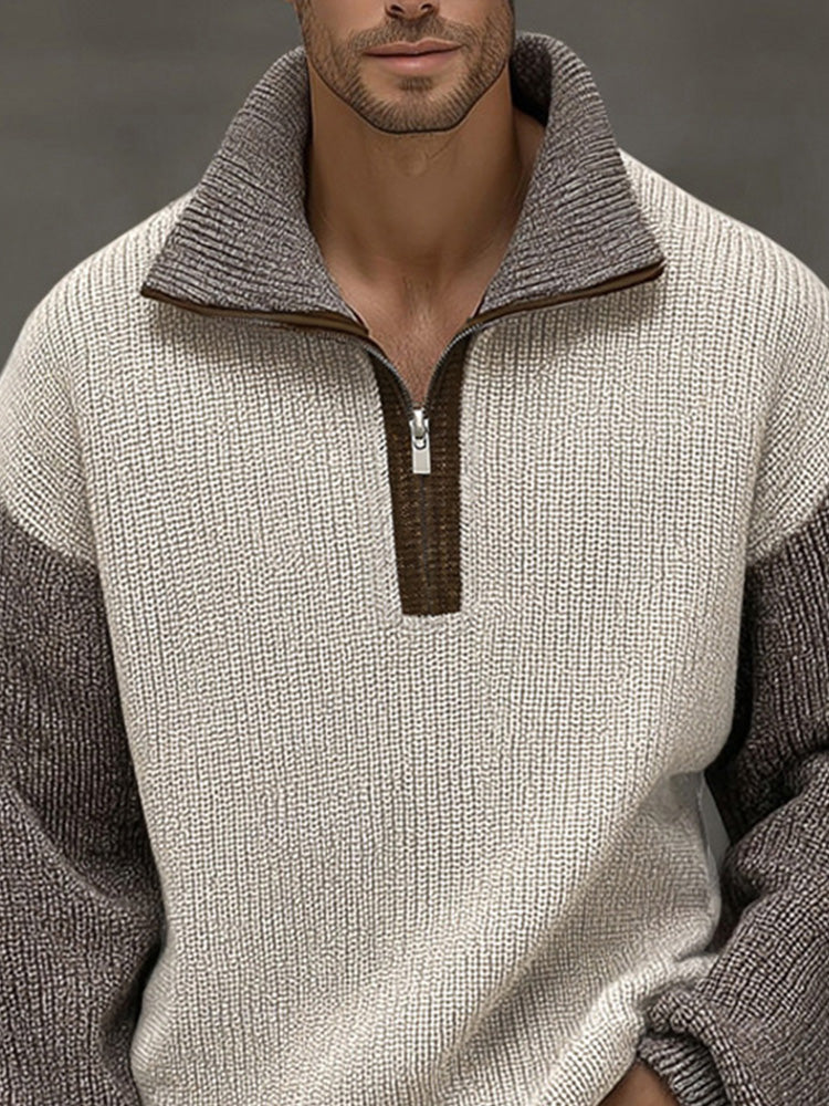 Unique Color Unique Contrast Color Pullover Sweater – COOFANDY