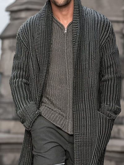 Casual Relaxed Fit Long Knit Cardigan