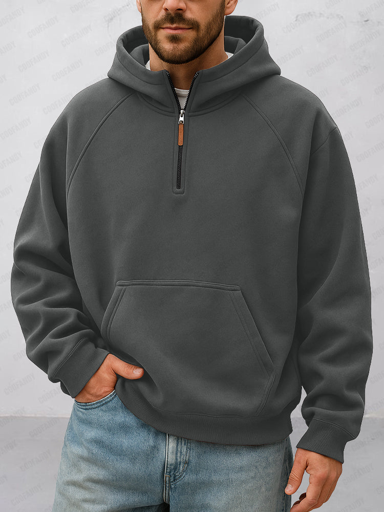 Comfort Loose Fit Suede Hoodie
