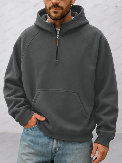 Comfort Loose Fit Suede Hoodie