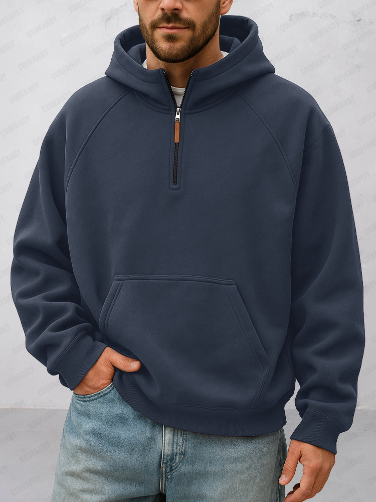 Comfort Loose Fit Suede Hoodie