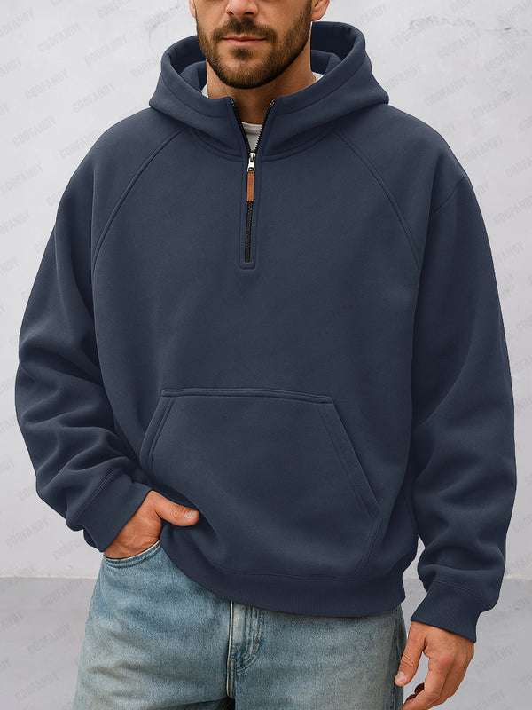 Comfort Loose Fit Suede Hoodie