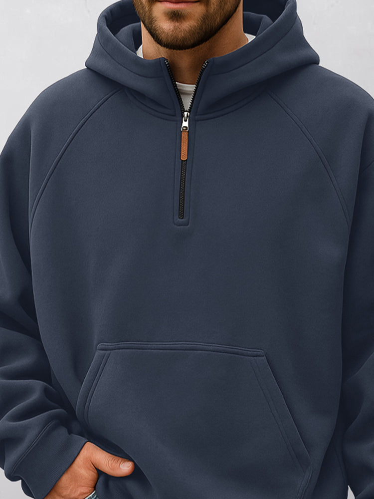 Comfort Loose Fit Suede Hoodie