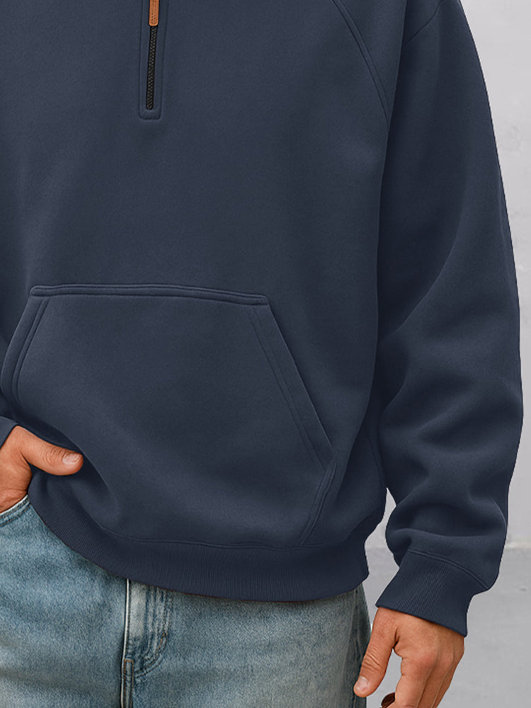 Comfort Loose Fit Suede Hoodie