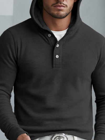Timeless Design Half-Button Hoodie