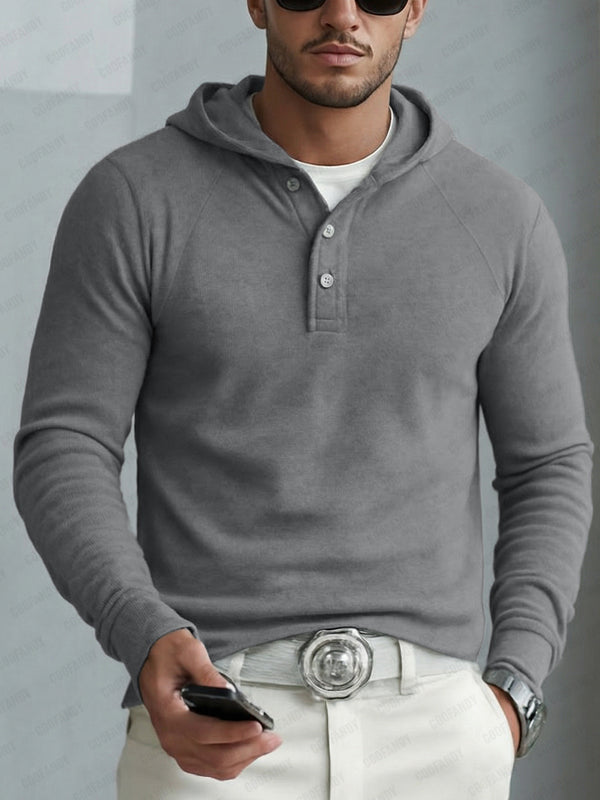 Timeless Design Half-Button Hoodie