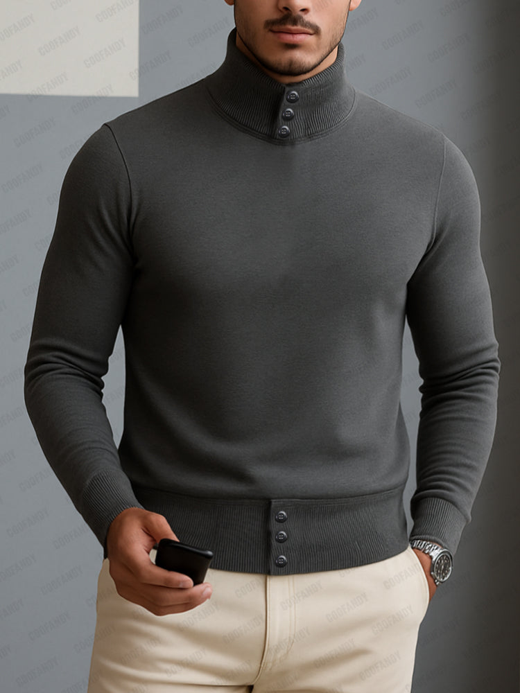 Urban Casual Ribbed Turtleneck Undershirt