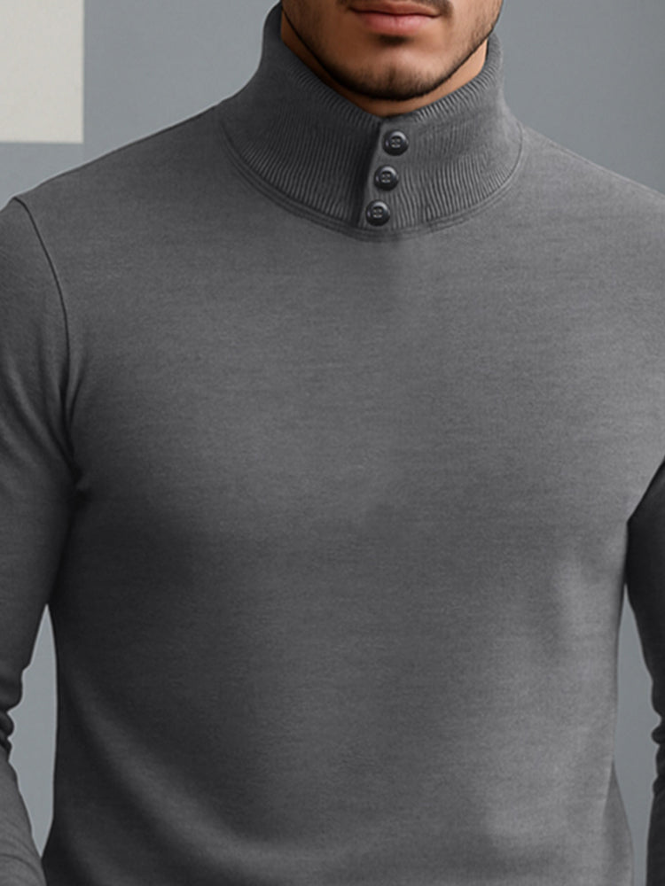 Urban Casual Ribbed Turtleneck Undershirt