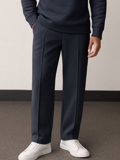 Stylish Diagonal Placket Top Pants Set