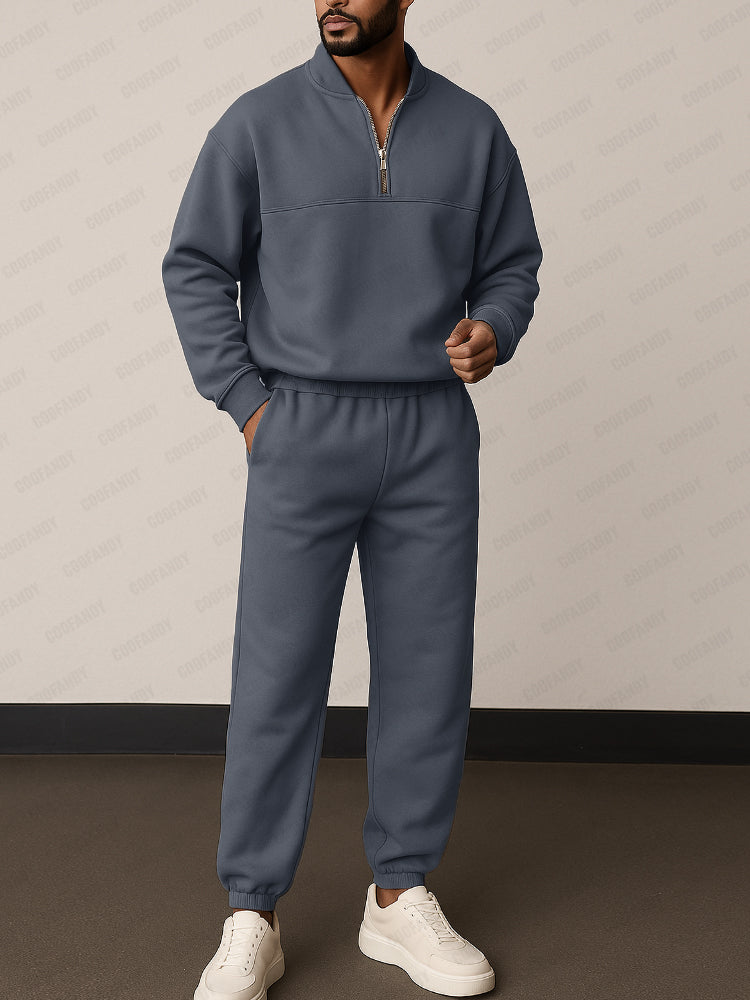 Sporty Unique Design Sweatsuit Set