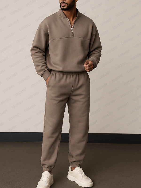 Sporty Unique Design Sweatsuit Set