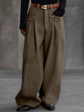 Vintage Corduroy Wide-Leg Pants