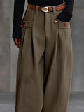 Vintage Corduroy Wide-Leg Pants