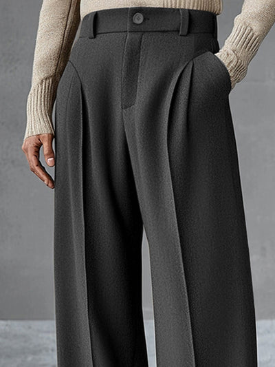Premium Essential Wide-Leg Pants