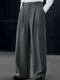 Casual Pleated Wide-Leg Pants