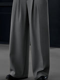 Casual Pleated Wide-Leg Pants