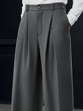 Casual Pleated Wide-Leg Pants