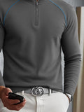 Modern Contrast Line Design Undershirt