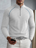 Modern Contrast Line Design Undershirt