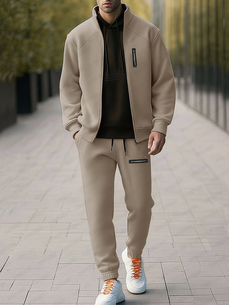 Versatile Athleisure Jacket Jogger Set